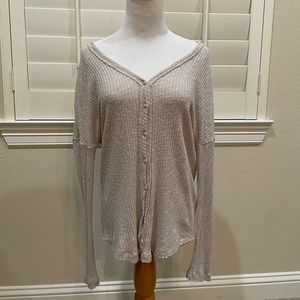 BP Women’s Fine Knit V-Neck Henley